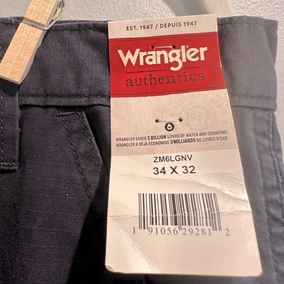 Men’s Wranglers Navy Blue Pant Size 34x32 - Picture 3 of 4